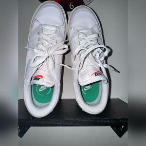 Nike White and Green Athletic Shoes